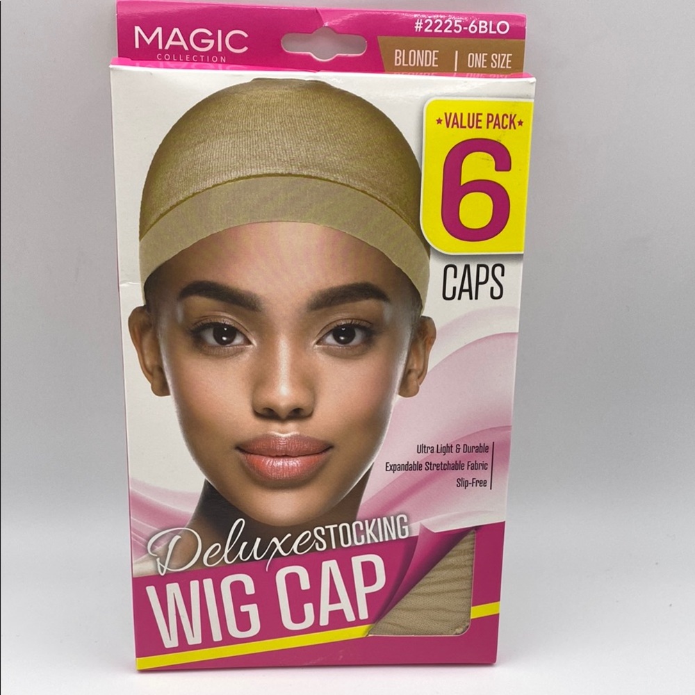 NIB Magic Collection Deluxe Stocking Wig Cap Blonde Unisex